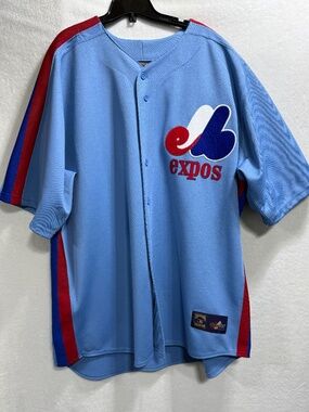 Montreal Expos MLB Cooperstown Collection Light Blue Jersey 3XL Majestic - USA